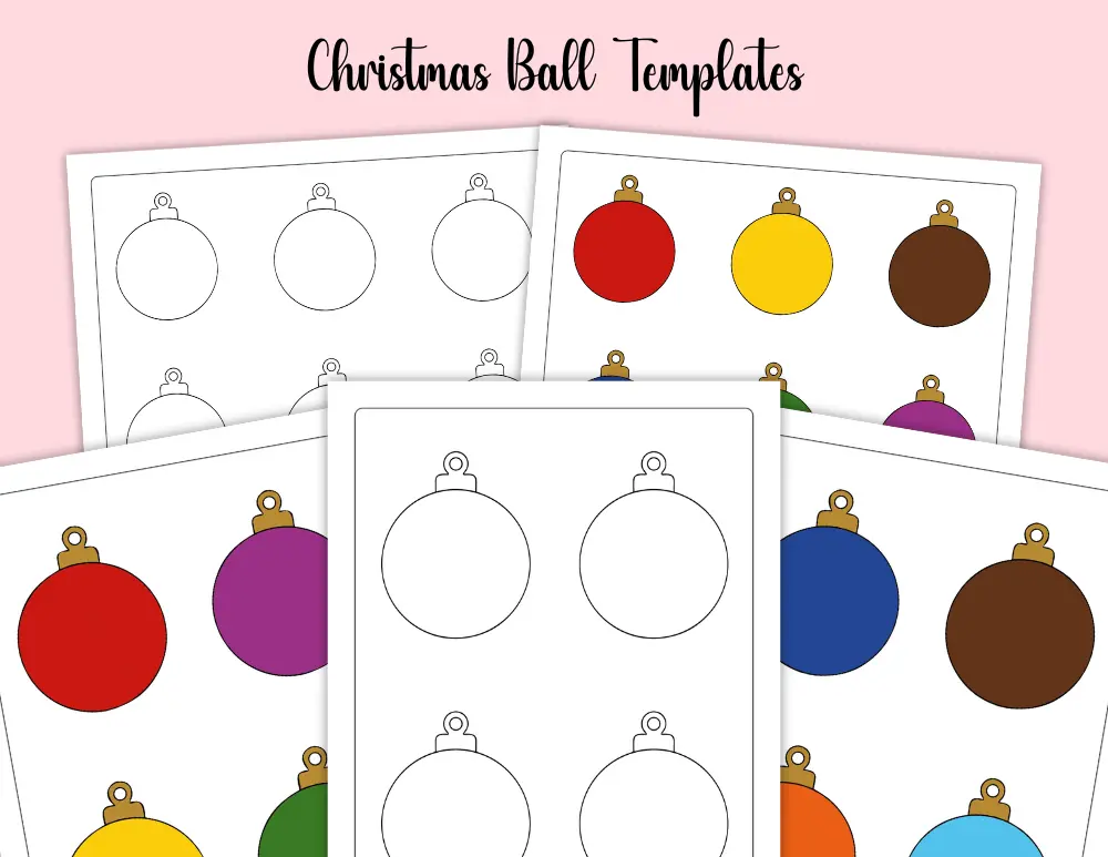 Printable Blank Christmas Ball Template