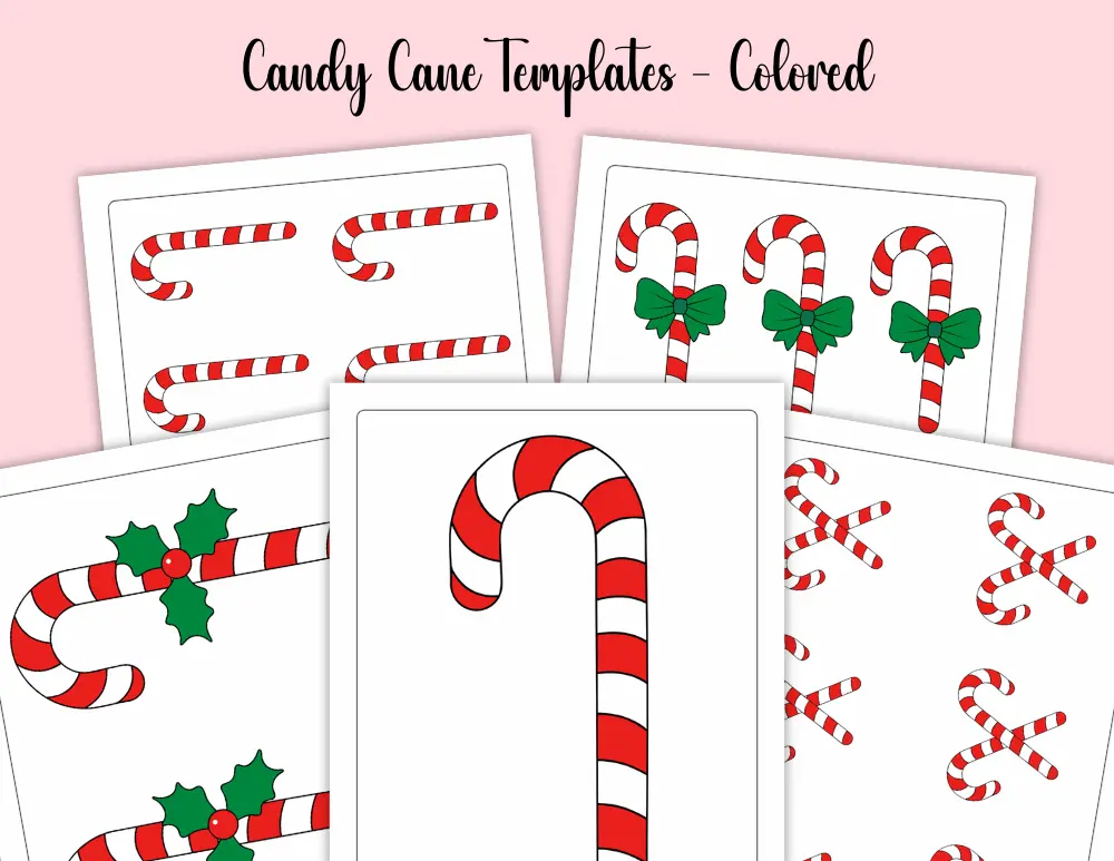 Printable Candy Cane Templates Printable Candy Cane Templates