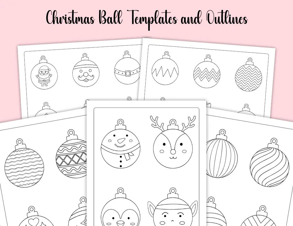 Printable Christmas Ball Templates and Outlines