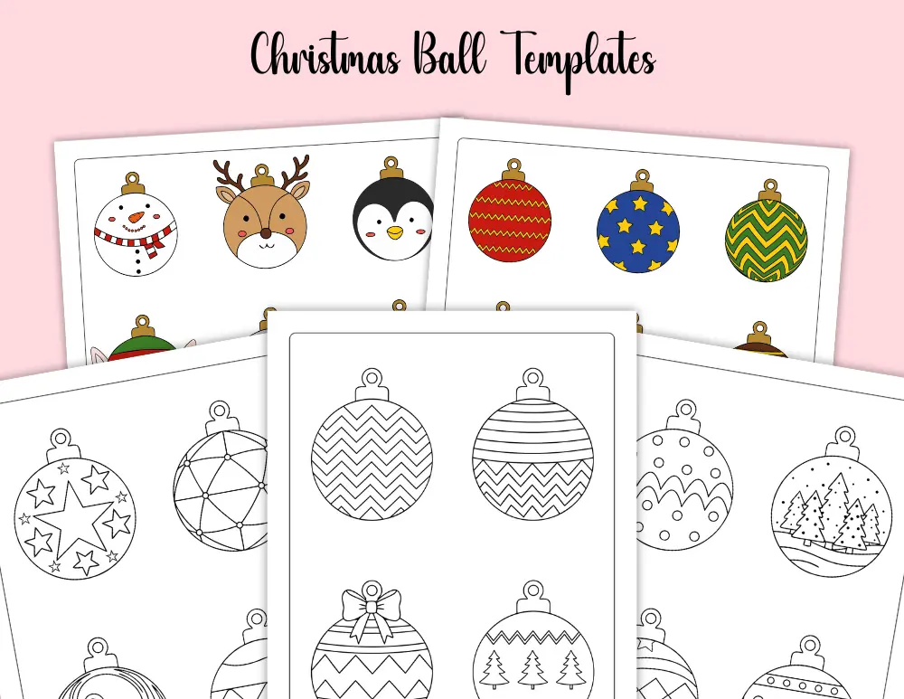 Printable Christmas Ball Templates