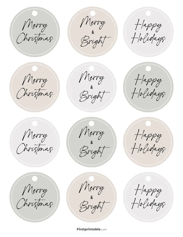 Printable Christmas Gift Tags 12