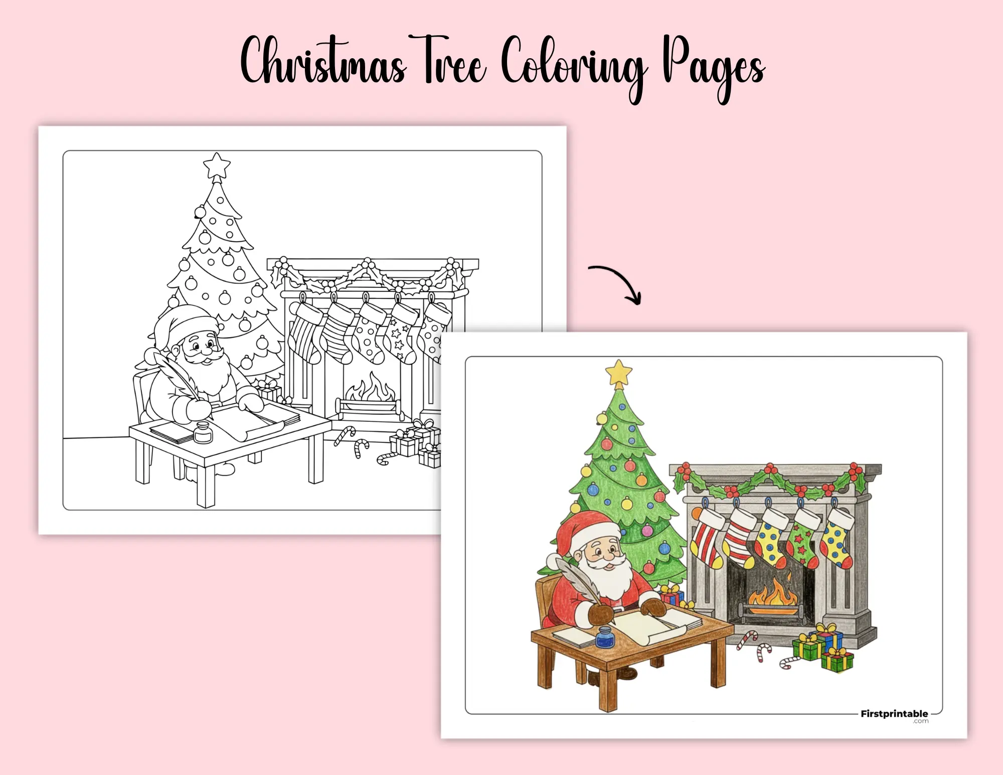 Printable Christmas Tree Coloring Pages 01 Printable Christmas Tree Coloring Pages 01