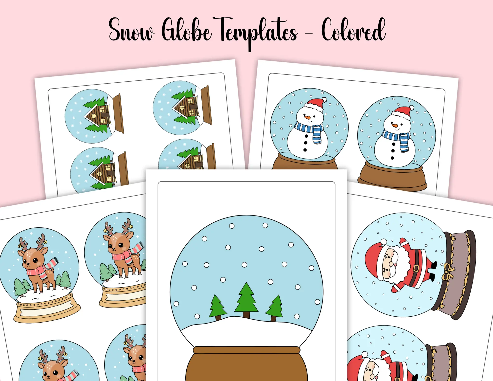 Printable Snow Globe Templates and Outlines