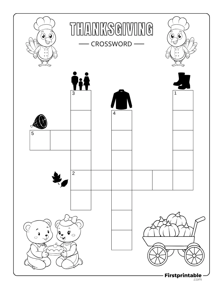 Thanksgiving Crossword - Easy 04