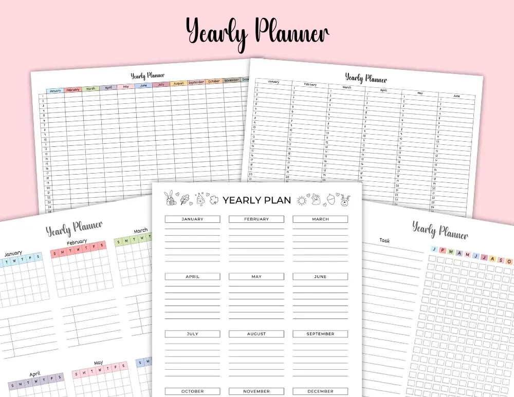 Printable Yearly Planner 01 Printable Yearly Planner 01
