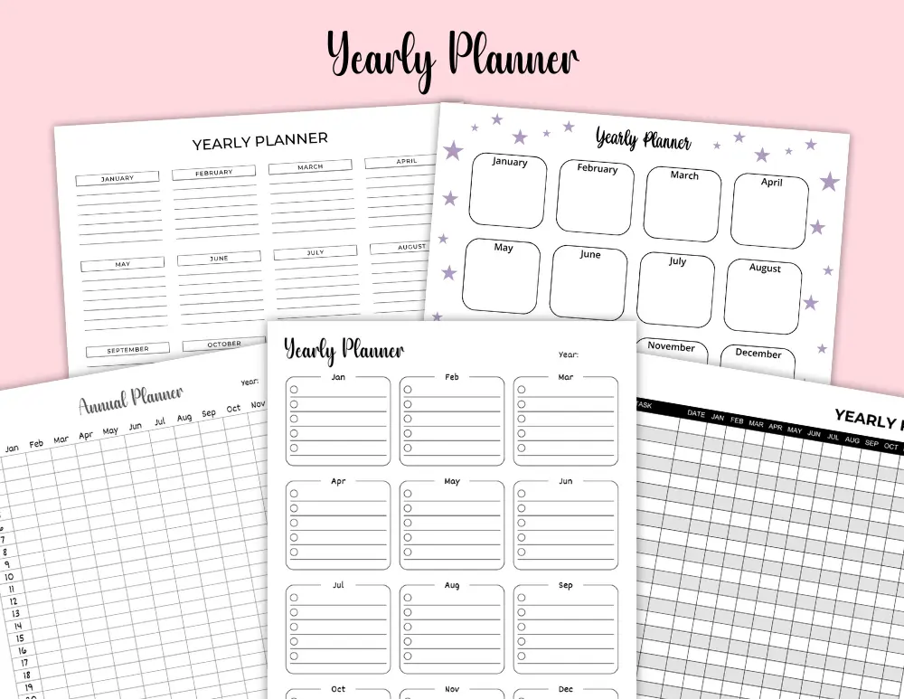 Printable Yearly Planner 02 Printable Yearly Planner 02