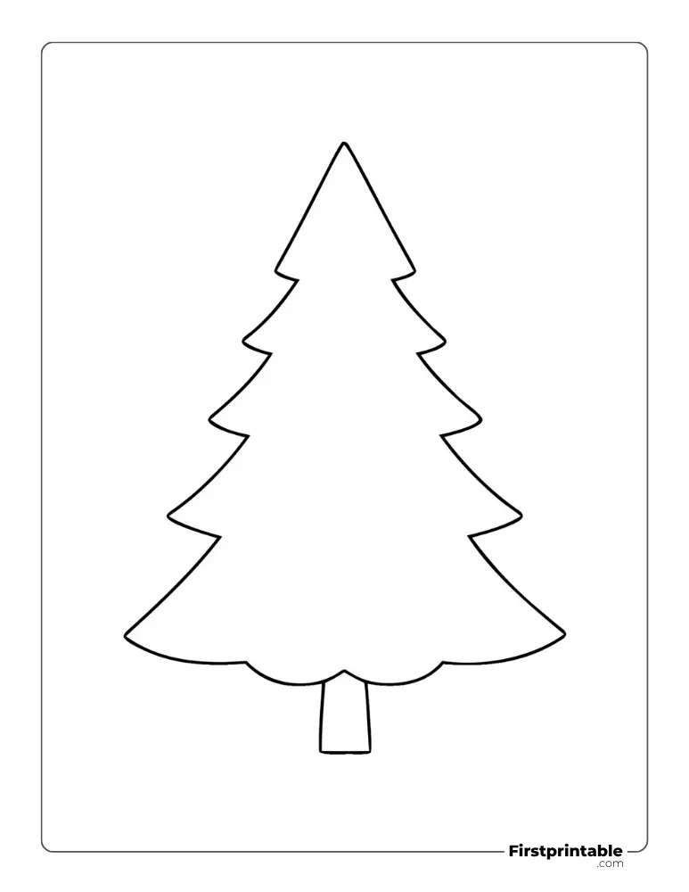 Blank Christmas Tree Coloring Pages
