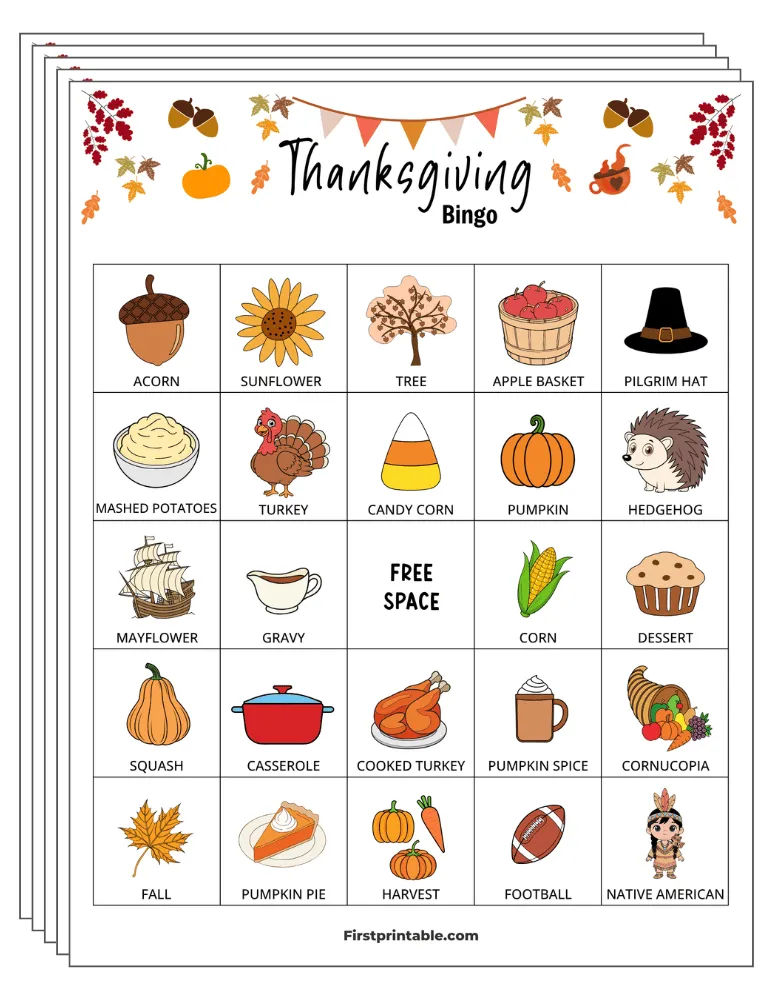 Halloween Bingo Cards 01 - Half Page - 5x5 (24 Cards)