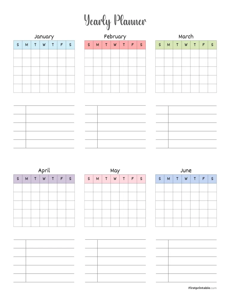 Yearly Planner 01 Page 1 of 2