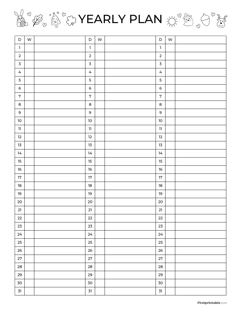 Yearly Planner 07