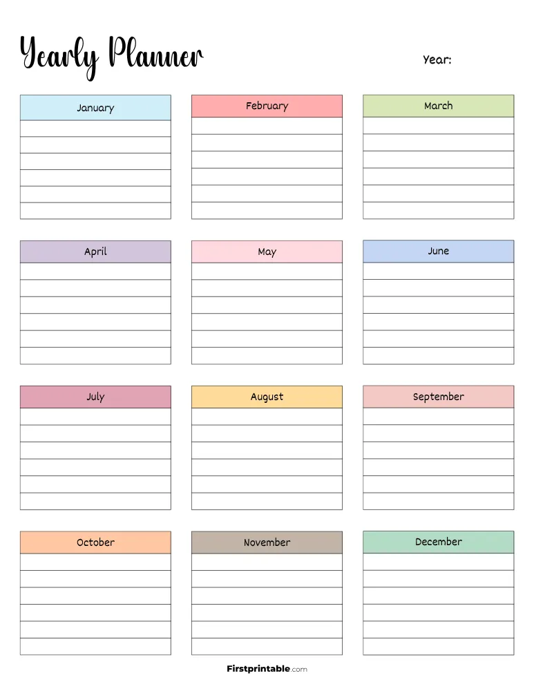 Yearly Planner 08