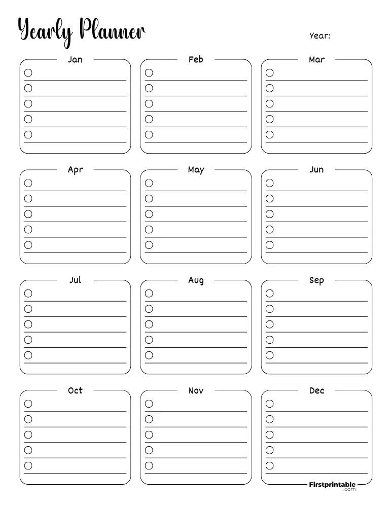 Yearly Planner 09