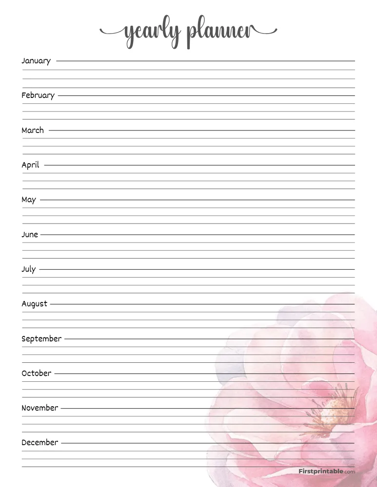 Yearly Planner 10