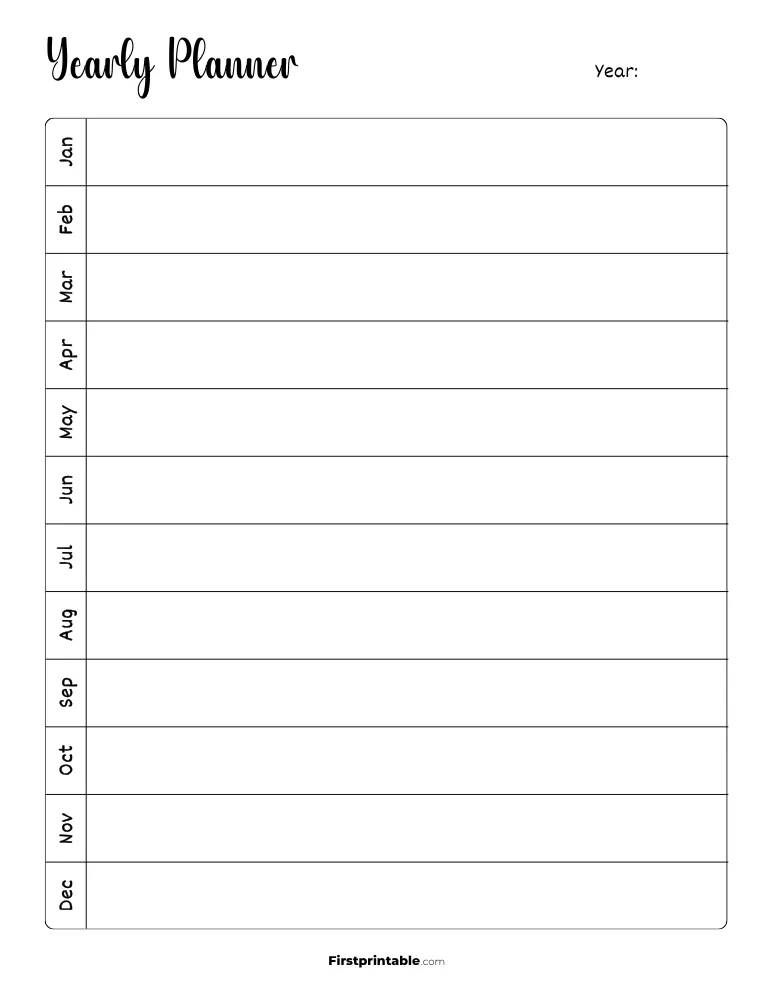 Yearly Planner 12