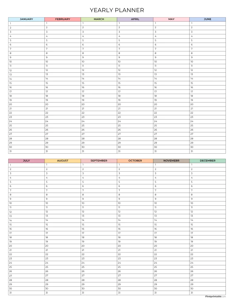 Yearly Planner 13