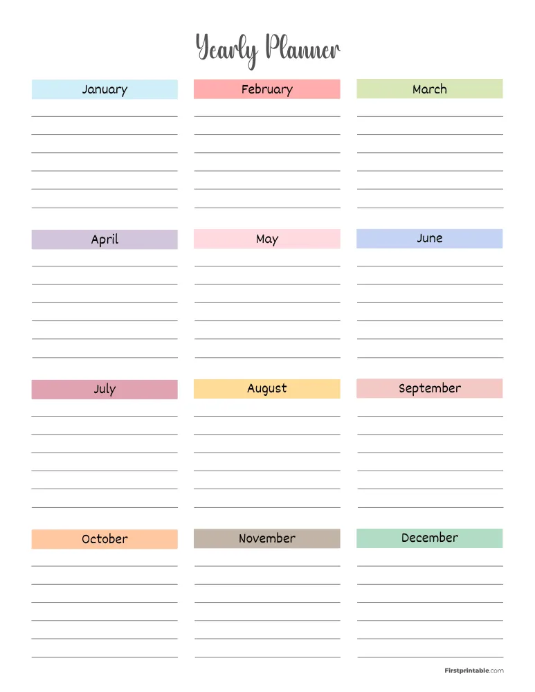 Yearly Planner 17