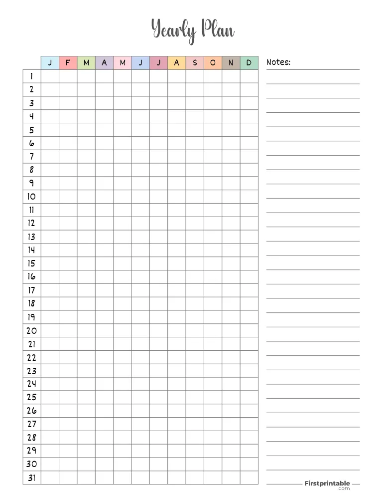 Yearly Planner 20