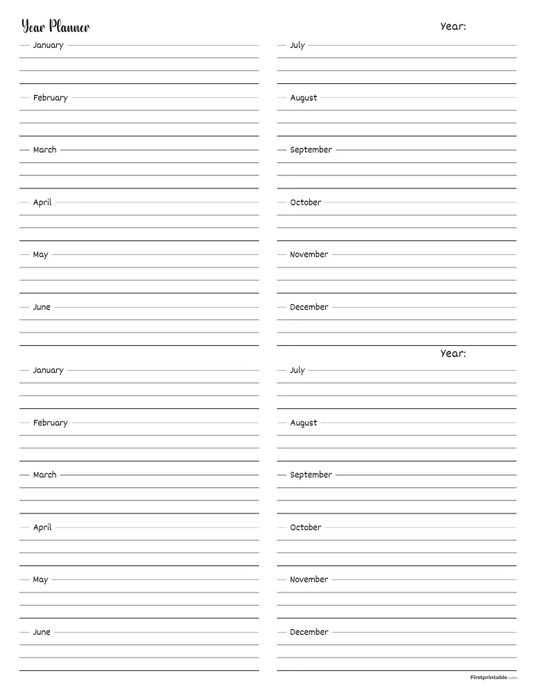 Yearly Planner 21