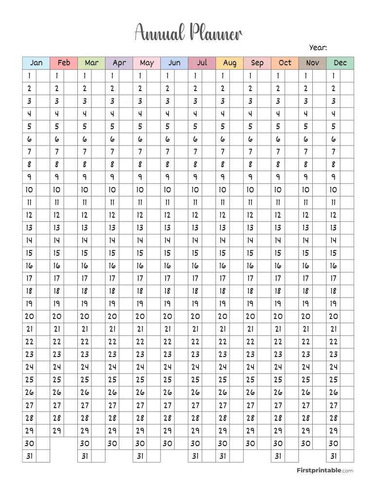 Yearly Planner 22