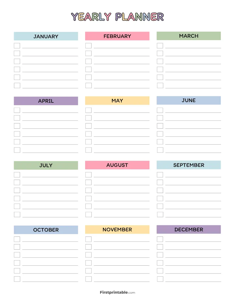 Yearly Planner 25