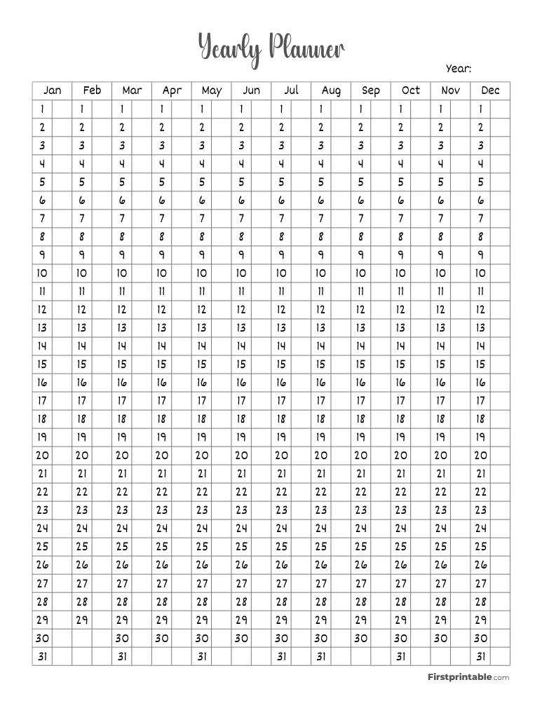 Yearly Planner 26