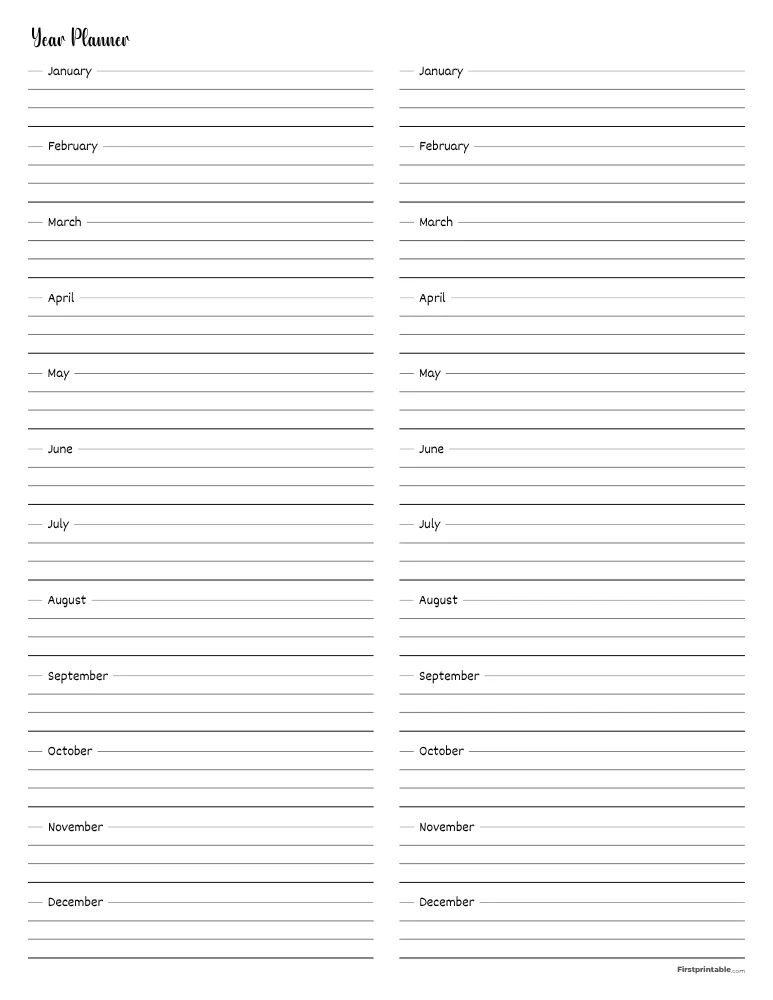 Yearly Planner 27
