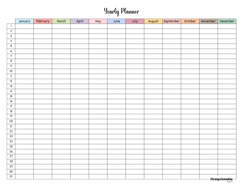 Yearly Planner 28
