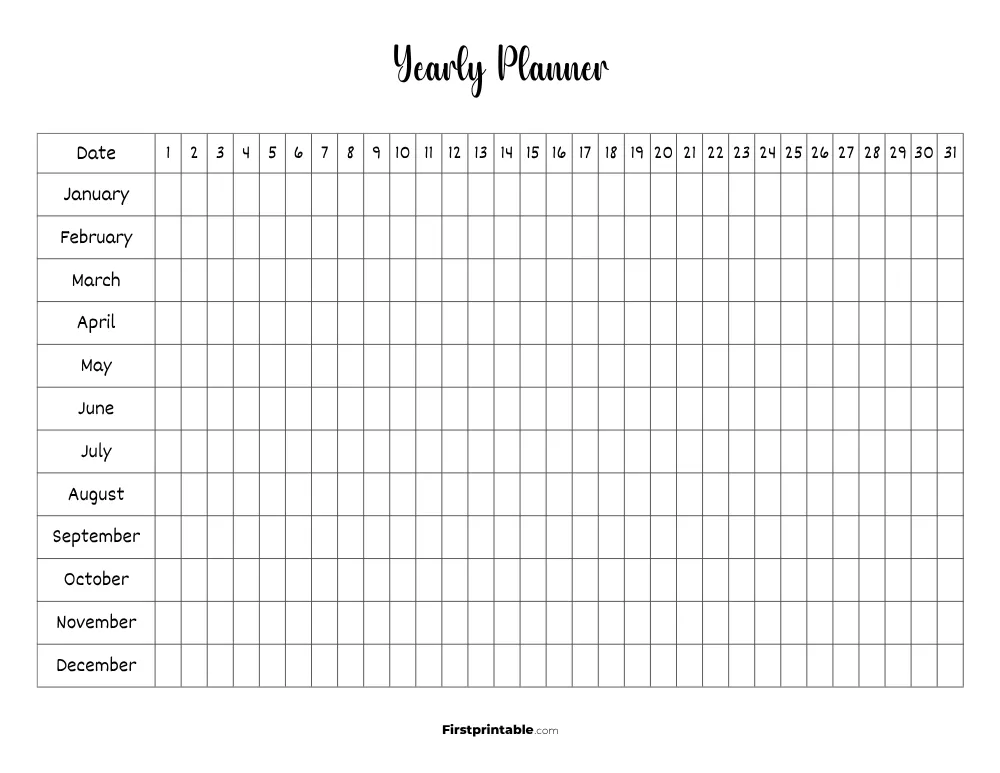 Yearly Planner 32