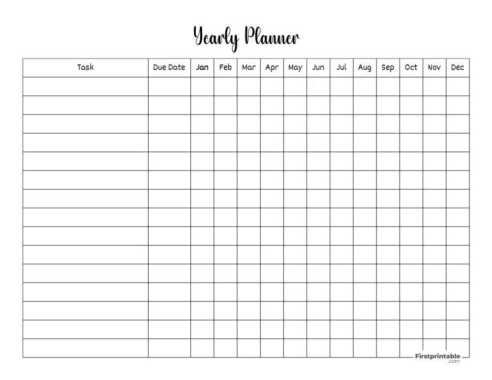 Yearly Planner 36
