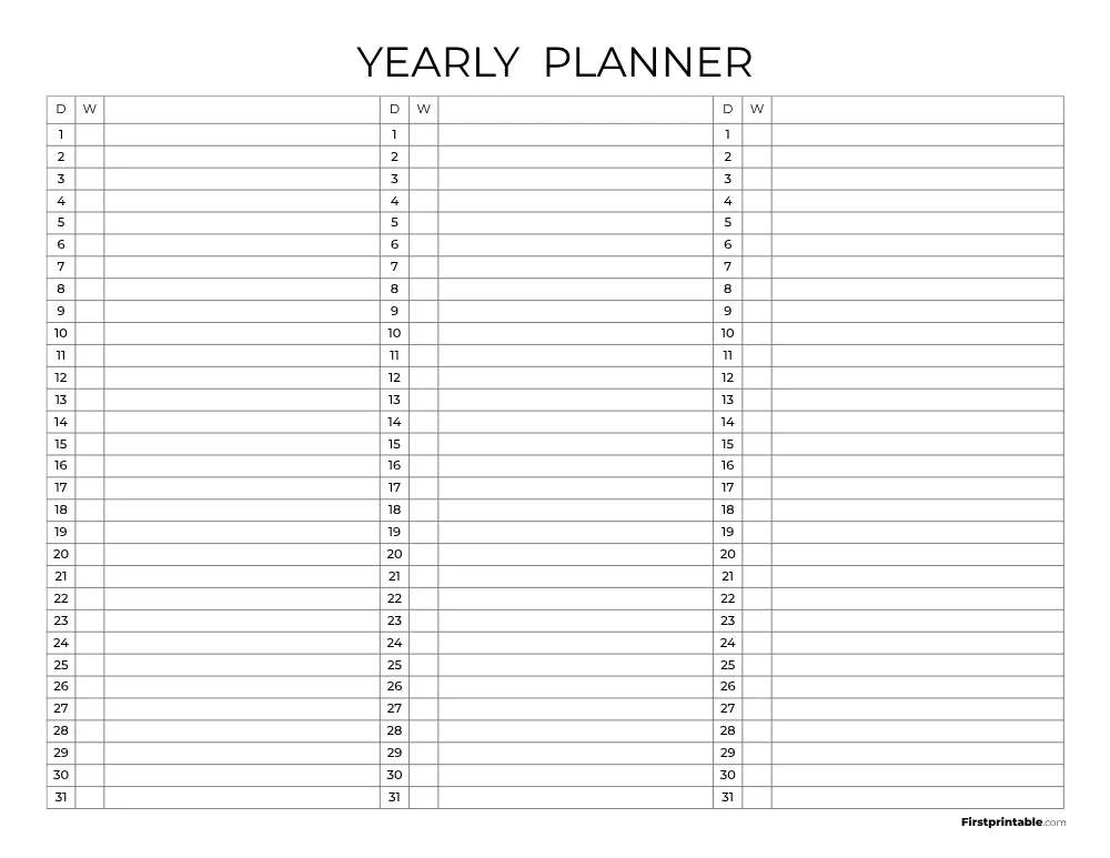 Yearly Planner 37