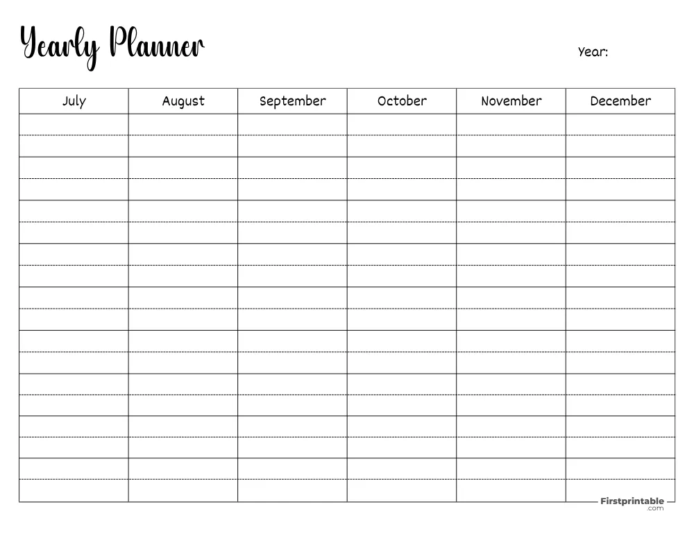 Yearly Planner 40 Page 2 of 2