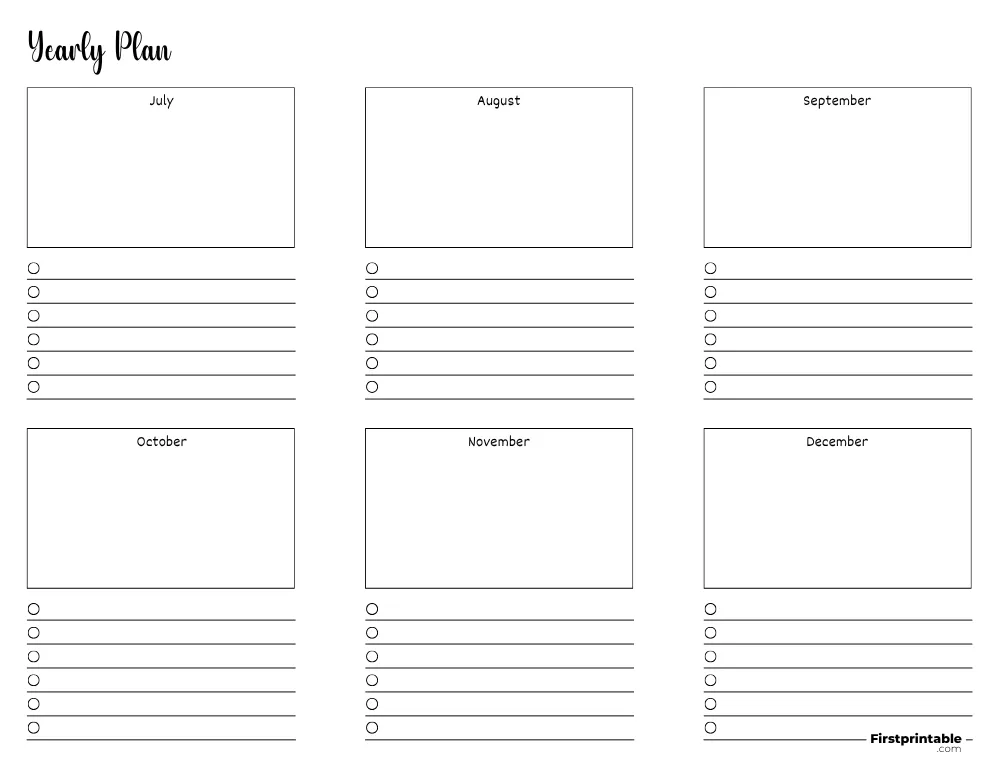 Yearly Planner 45 Page 2 of 2