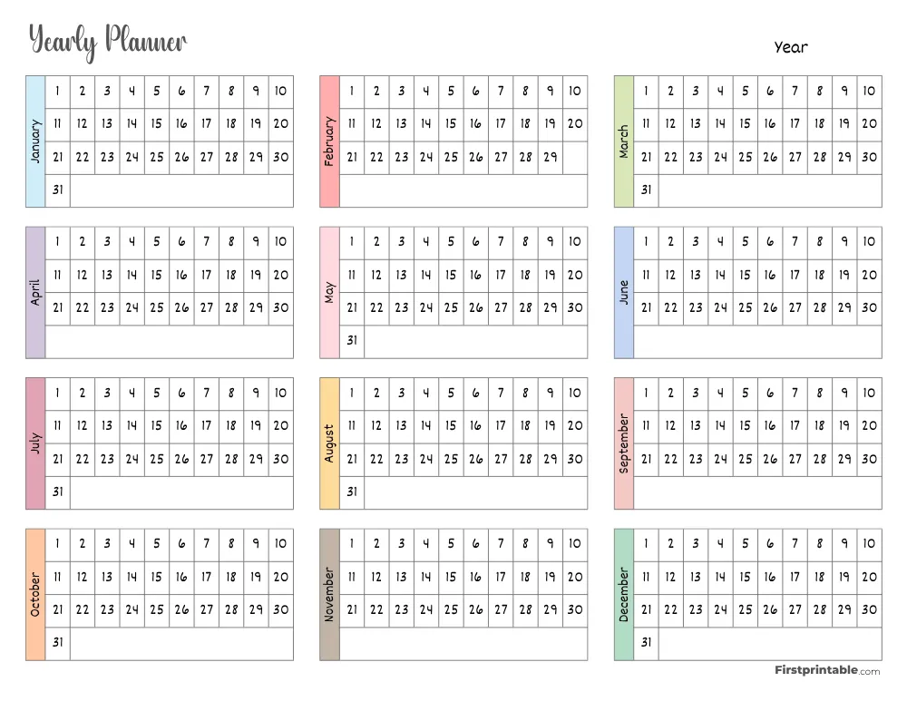 Yearly Planner 46