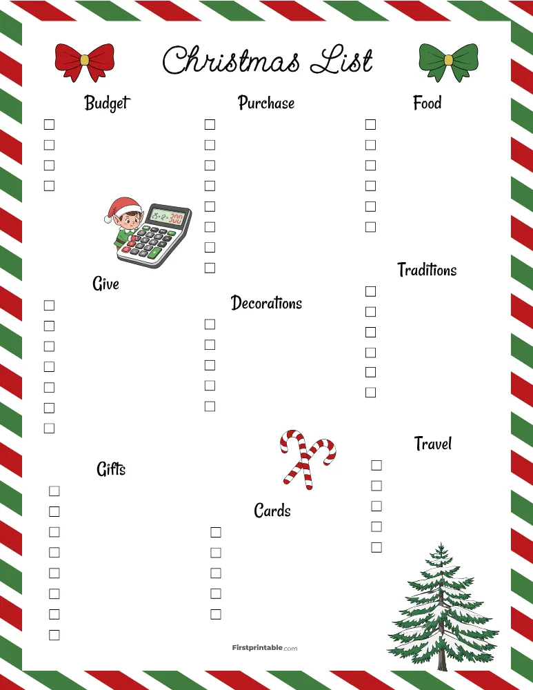 Christmas Gift List Template 20