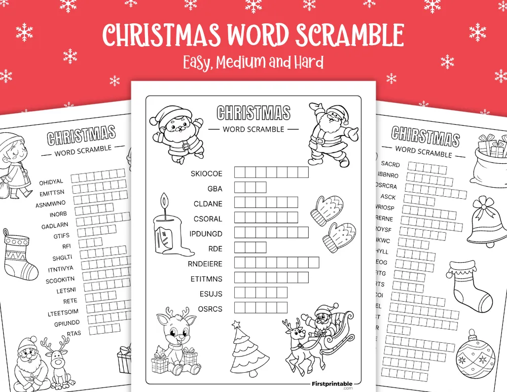 Christmas Word Scramble