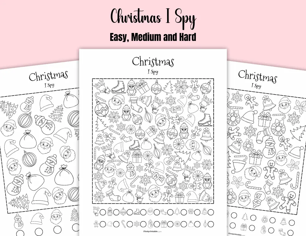 Free Christmas I Spy Puzzle