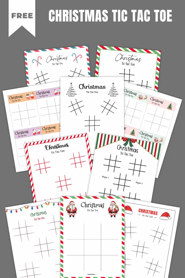 Christmas Tic Tac Toe | 25+ Free PDF Printables