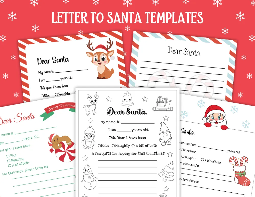 Letter to Santa Templates