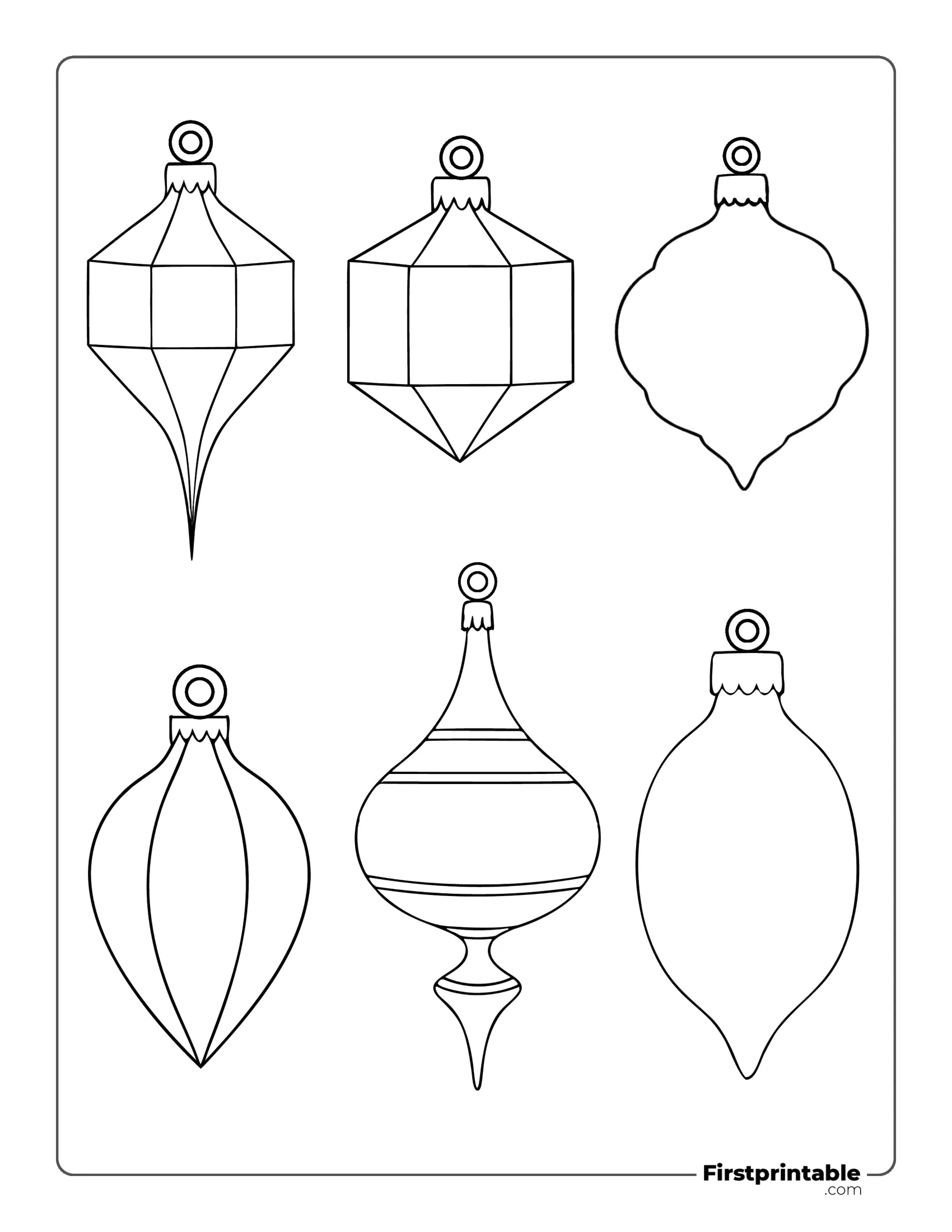 Plain Christmas Baubles Template