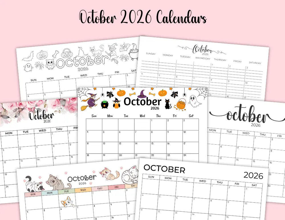 Printable 2026 October Calendar