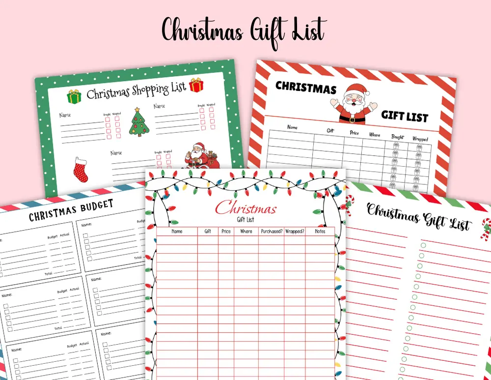 Printable Christmas Gift List
