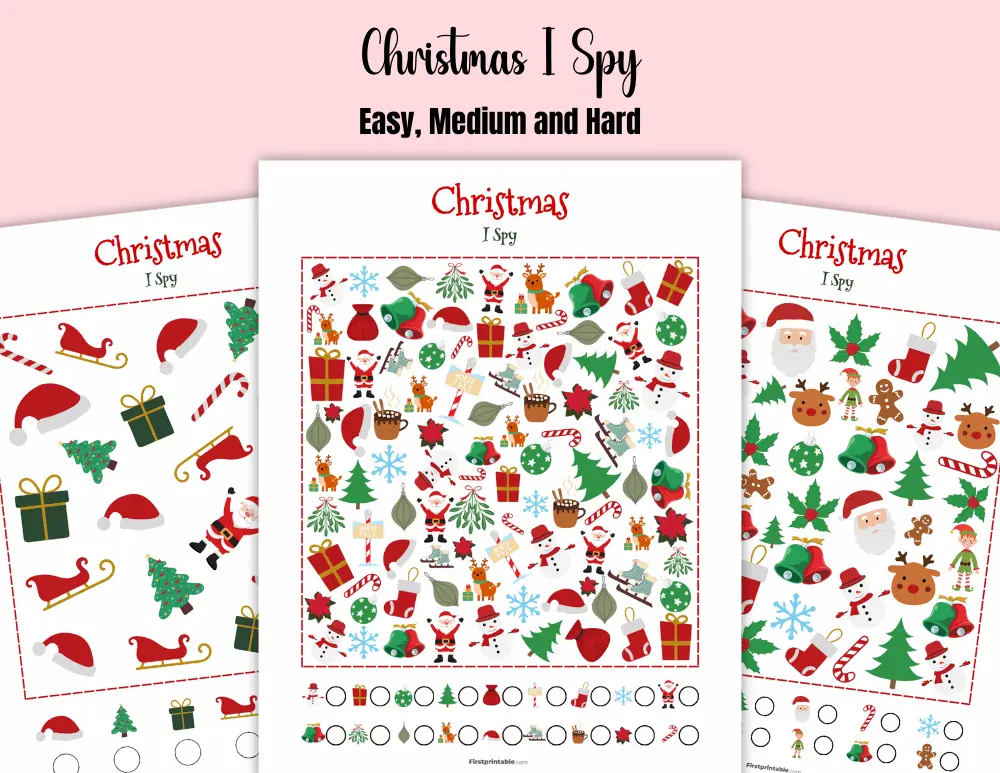 Printable Christmas I Spy Puzzle