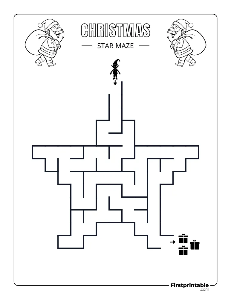 Christmas Maze - Easy 08