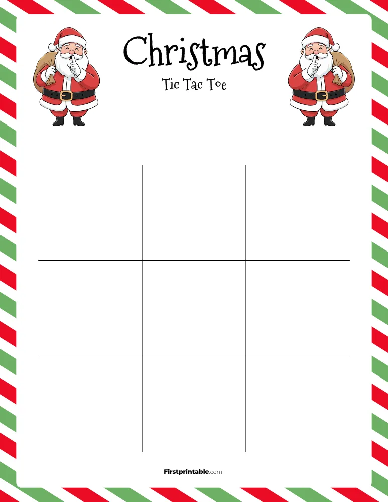 Printable Christmas Tic Tac Toe 01