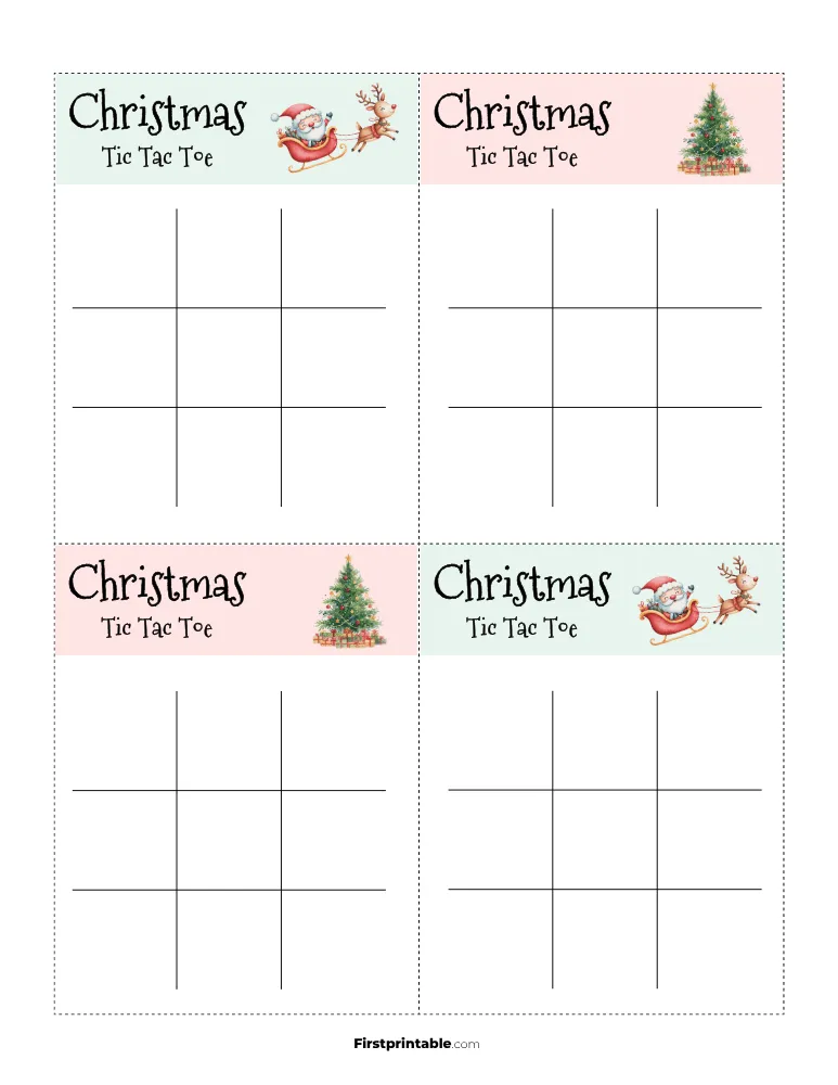Printable Christmas Tic Tac Toe 07