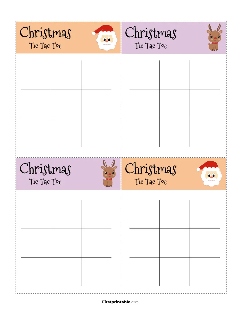 Printable Christmas Tic Tac Toe 08