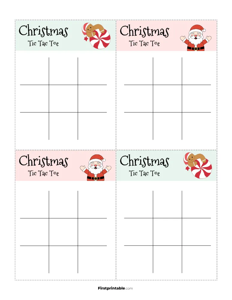 Printable Christmas Tic Tac Toe 10