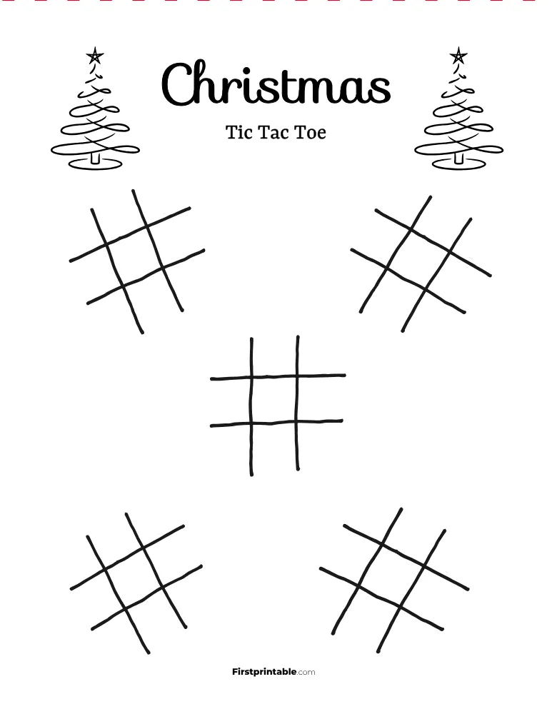 Printable Christmas Tic Tac Toe 12