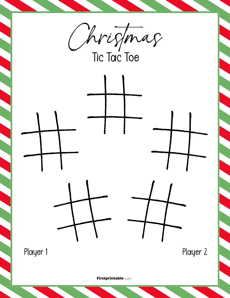 Printable Christmas Tic Tac Toe 16