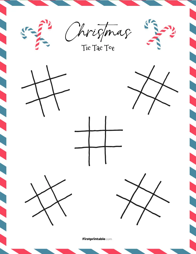 Printable Christmas Tic Tac Toe 17